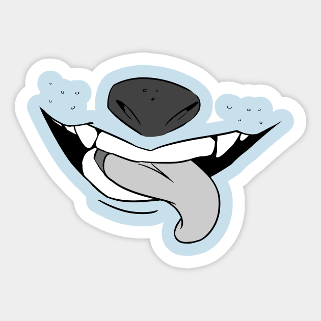 Furry Mouth Tongue Sticker by kelsmister